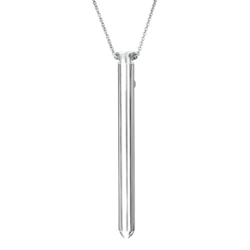 Crave Vesper Necklace Vibe Silver by Crave Innovations - Elegant External Stimulator with 4 Speeds
