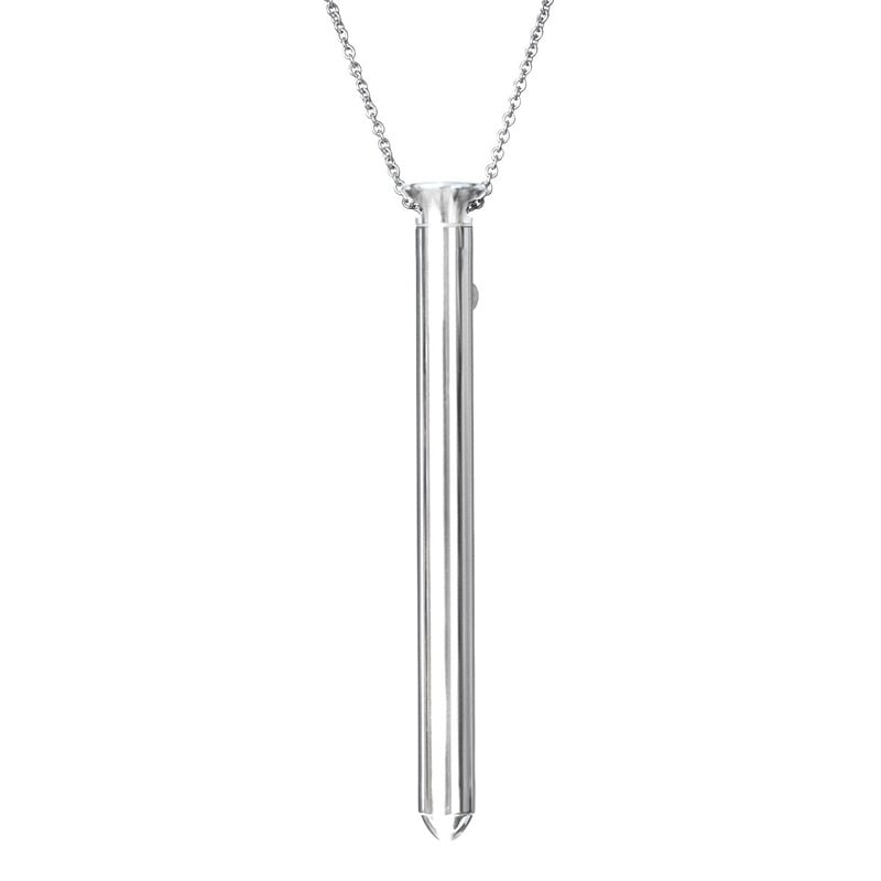 Crave Vesper Necklace Vibe Silver by Crave Innovations - Elegant External Stimulator with 4 Speeds