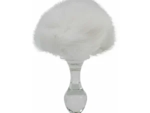 Crystal Delights Magnetic Bunny Tail Plug White - Part Number CCFTP2S-FBT26