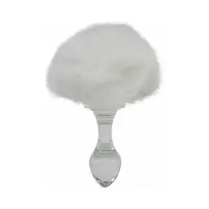 Crystal Delights Magnetic Bunny Tail Plug White - Part Number CCFTP2S-FBT26