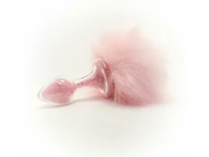 Crystal Delights Magnetic Sparkle Bunny Tail Plug Pink by Crystal Delights LLC SPP2S-FBT20