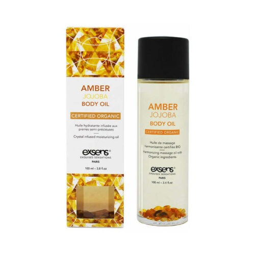 Laboratorie Kemesys Exsens Amber Jojoba Body Oil – 3.4 oz. Natural Moisturizer with Amber Crystals