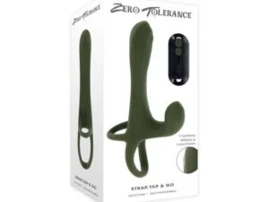 Evolved Zero Tolerance Strap Tap & Go Rechargeable Vibrating Girth Enhancer - Silicone Green