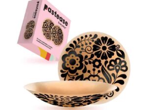 Pastease Halos Reusable Silicone Nipple Cover Large D+ Cup - Floral Nude, Hypoallergenic & Waterproof