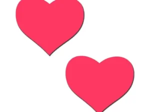 Pastease Love: Glow-in-the-Dark Neon Pink Heart Pasties Nipple Covers