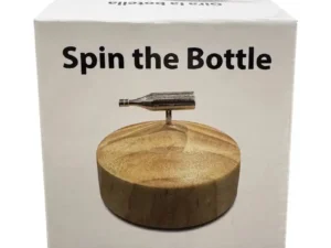 Kheper Games Spin the Bottle – Classic Metal Bottle with Wooden Spinner for Party Games