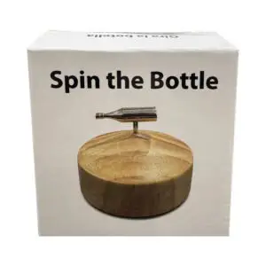 Kheper Games Spin the Bottle – Classic Metal Bottle with Wooden Spinner for Party Games