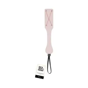 Sportsheets Peaches 'N CreaMe Chain Impressions Paddle - Dual-Side Faux Leather Paddle with Rose Gold Chains