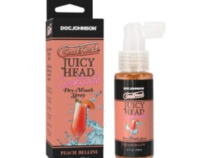 Doc Johnson GoodHead Juicy Head Cocktails Peach Bellini Dry Mouth Spray – 2 oz.