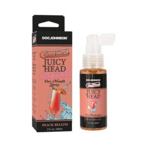 Doc Johnson GoodHead Juicy Head Cocktails Peach Bellini Dry Mouth Spray – 2 oz.