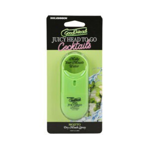 Doc Johnson GoodHead Juicy Head Cocktails Dry Mouth Spray To-Go Mojito – Moisturizing Oral Spray for Sensual