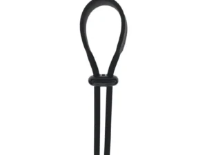 Shots America LLC LEVELZ Wide Adjustable Silicone Lasso Cock Ring 5mm Black