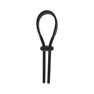 Shots America LLC LEVELZ Wide Adjustable Silicone Lasso Cock Ring 5mm Black