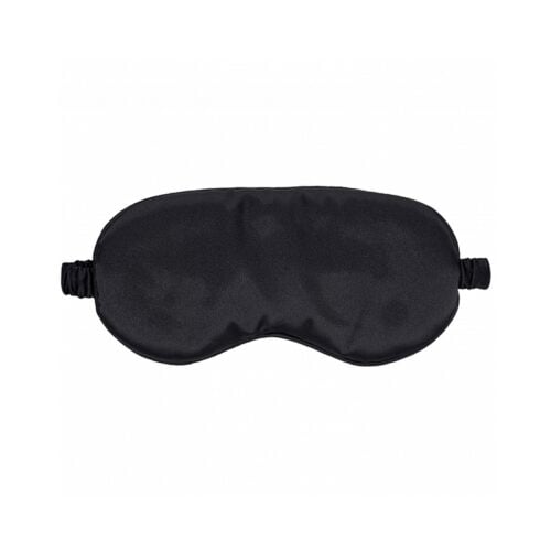 Shots America LLC Ouch! Satin Mask Black - Sensory Blocking Eye Mask for Teasing and Play