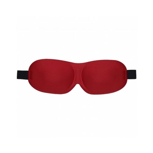 Shots America LLC Ouch! 3D Mask Red – Luxurious Sensory Blindfold with Contoured Eye Pockets