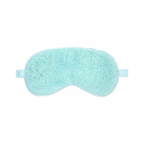 Shots America LLC Ouch! Fluffy Mask Powder Blue – Comfortable Satin Blindfold for Sensual Play