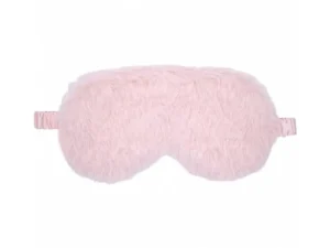 Shots America LLC Ouch! Fluffy Mask Powder Pink – Soft Satin Blindfold for Sensual Play