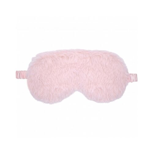 Shots America LLC Ouch! Fluffy Mask Powder Pink – Soft Satin Blindfold for Sensual Play