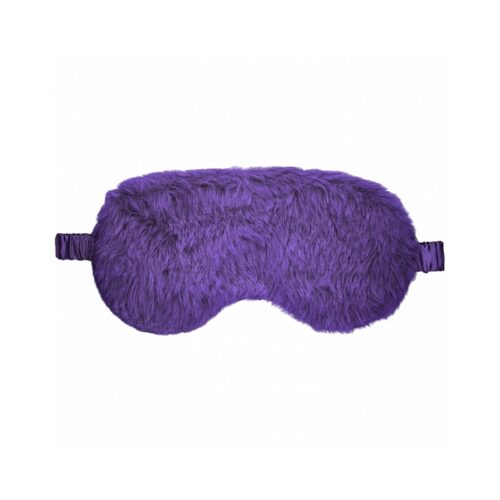Shots America LLC Ouch! Fluffy Mask Purple - Soft Satin Sensory Mask for Intimate Play