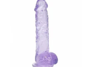 Shots America LLC RealRock Realistic 5-inch Dildo with Balls in Purple (Part REA208PUR)