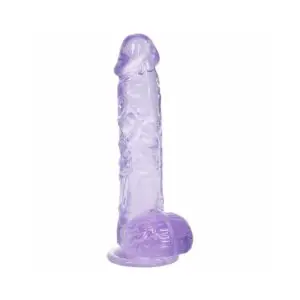 Shots America LLC RealRock Realistic 5-inch Dildo with Balls in Purple (Part REA208PUR)