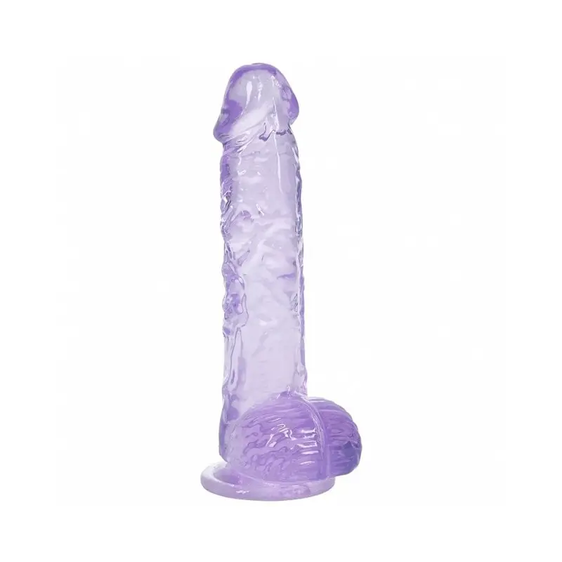 Shots America LLC RealRock Realistic 5-inch Dildo with Balls in Purple (Part REA208PUR)