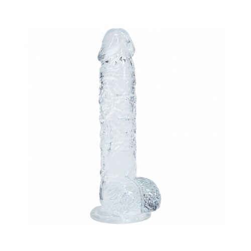 Shots America LLC RealRock Realistic 5-Inch Clear Dildo with Balls - TPE Body-Safe Design