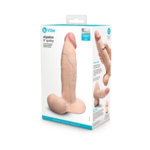 b-Vibe Slipskin Realistic Silicone Dildo 9-Inch Girthy - COTR Inc. BV-058 CRM