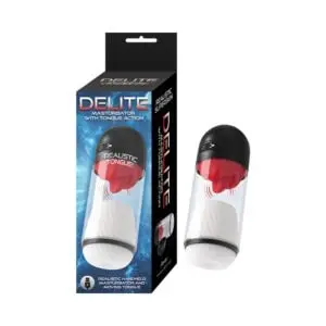 Nasstoys Delite Masturbator with Tongue Action - White (Part No. 3261)