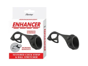 Nasstoys Enhancer Textured Cock Strap & Ball Stretcher - Black (Part #3301)
