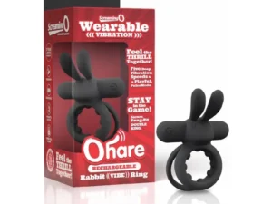 Screaming O Rechargeable Ohare Black – Versatile Rabbit-Ear Vibrator with Soft Touch Bullet