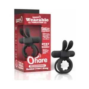 Screaming O Rechargeable Ohare Black – Versatile Rabbit-Ear Vibrator with Soft Touch Bullet
