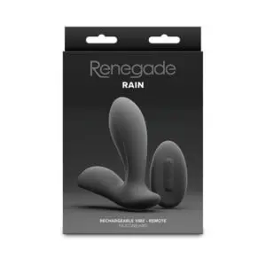 New Sensations Novelties Inc. Renegade Rain Black - Rechargeable Waterproof Prostate and Taint Vibrator with