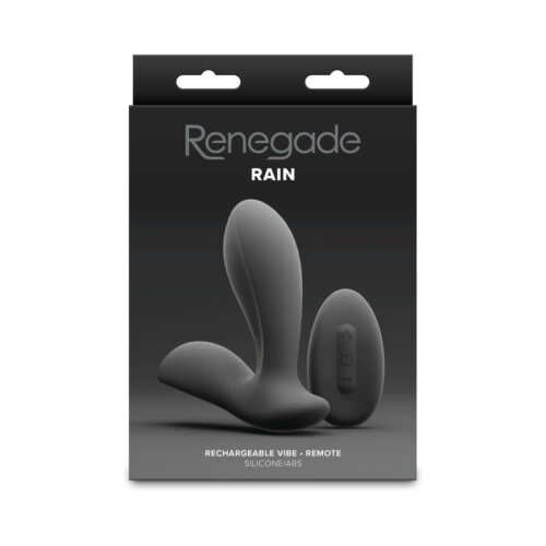 New Sensations Novelties Inc. Renegade Rain Black - Rechargeable Waterproof Prostate and Taint Vibrator with Remote Control