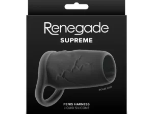 New Sensations Novelties Inc. Renegade Supreme Black Silicone Sleeve (Part No. NSN-1165-23)