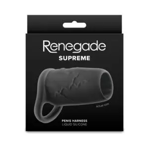 New Sensations Novelties Inc. Renegade Supreme Black Silicone Sleeve (Part No. NSN-1165-23)