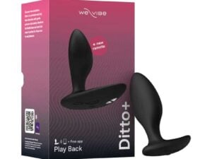 We-Vibe Ditto+ Rechargeable Satin Black Remote Control Vibrating Anal Plug – Model SNDT4SG4