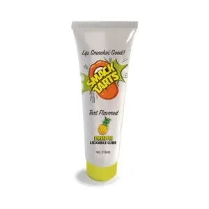 Little Genie Productions Smack Tarts Lickable Lube Sour Pineapple 2 oz. – Flavored Water-Based Lubricant for