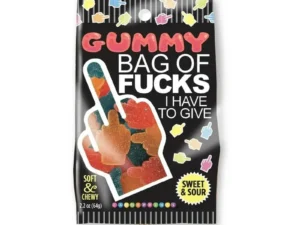 Little Genie Productions Bag of Fucks I Have To Give Sour Gummies – 2.2 oz. Cheeky Candy with Attitude
