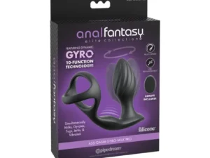 Pipedream Anal Fantasy Elite Ass-Gasm Gyro-Milk Pro Black - Advanced Prostate and Perineum Stimulator with