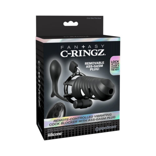 Pipedream Fantasy C-Ringz Remote-Controlled Vibrating Cock Blocker with Ass-Gasm Plug