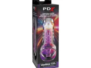 PDX Brands PDX Elite ViewTube XXL See Thru EZ-Grip LED Stroker - Clear