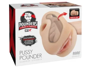 PDX Brands Plus Pussy Pounder Squeeze Stroker Light - Realistic Pleasure with Squeeze-Core Design