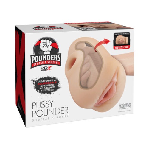 PDX Brands Plus Pussy Pounder Squeeze Stroker Light - Realistic Pleasure with Squeeze-Core Design