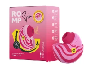 We-Vibe ROMP Spin Travel Rechargeable Clitoral Stimulator – Compact Waterproof Pleasure Air Toy with 10