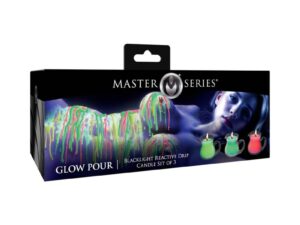 XR LLC Master Series UV Blacklight Neon Wax Candles – Safe, Unscented, 12-Hour Burn Time