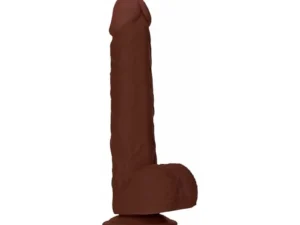Shots America LLC RealRock 7-inch Brown Cock with Balls - Realistic PVC Dildo with Suction Cup and G-Spot