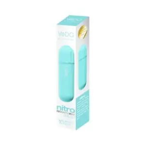 Savvy Co. VeDO Nitro Rechargeable Bullet Vibe Turquoise – Compact & Waterproof 10-Mode Personal Massager