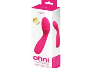Savvy Co. VeDO Ohni Rechargeable Pink G-Spot Thrusting Vibe - Dual Stimulation with 10 Vibration Modes