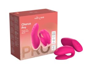 We-Vibe Chorus Pro Electric Pink Couples Vibrator with Haptic Squeeze Remote and Fusion Wave Technology
